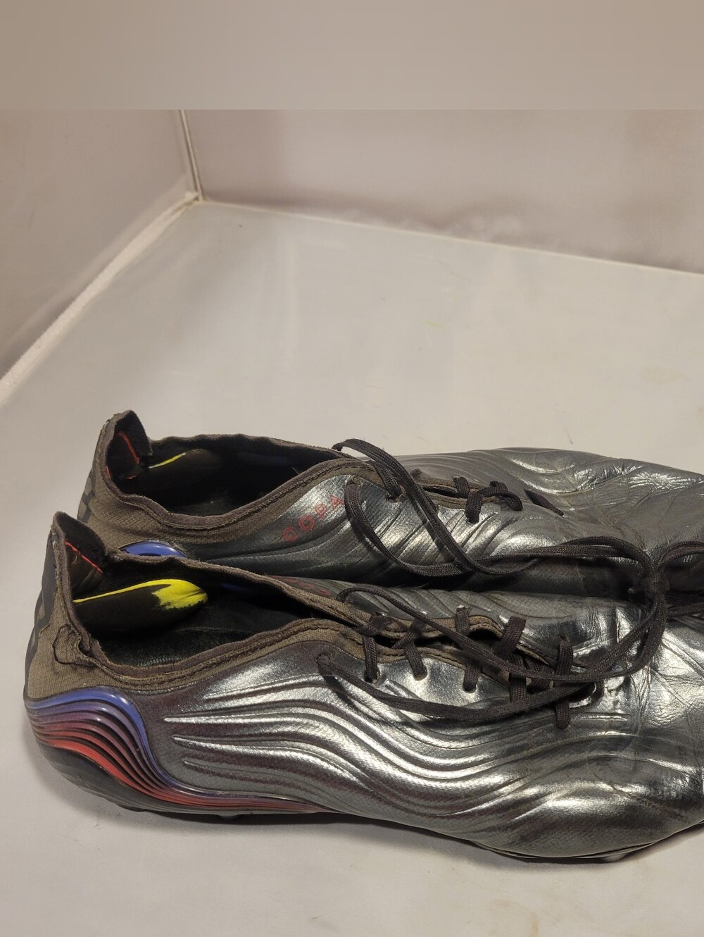 Adidas Copa Sense.1 FG Core Soccer Cleats Men's Size 12 Black Grey FY6211